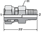 Parker F6L - ORFS Pipe Thread Swivel Connector