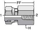 Parker G6L - ORFS Female Pipe Thread Swivel Connector