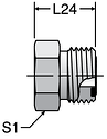 Parker PNMLO - ORFS Metric Plug