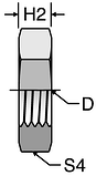 Parker WLNML - ORFS Metric Bulkhead Locknuts