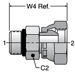 Parker Straight Thread Pipe Swivel Adapters