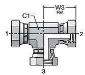 Parker NPSM Union Pipe Swivel Tees