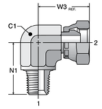 Parker Male Pipe Swivel Elbows