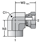 Parker Female Pipe Swivel Elbows