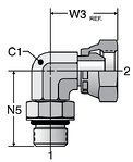 Parker Straight Thread Pipe Swivel Elbows