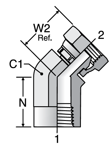 Parker 45° Female Pipe Swivel Elbows