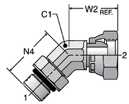 Parker Straight Thread Pipe Swivel 
Elbows