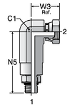 Parker Straight Thread Pipe Swivel Elbows