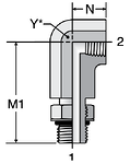 Parker Extra Long Female Pipe Elbow 