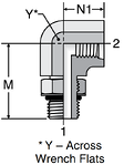 Parker Straight Thread Elbow 