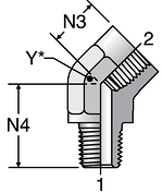 Parker 45° Pipe Elbow 