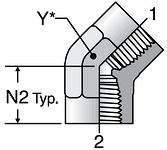 Parker 45° Female Pipe Elbow 