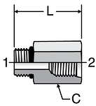 Parker Straight Thread Reducer / Expander 