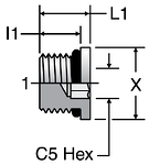 Parker Hollow Hex Plug 