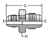  Parker Komatsu 30° Flare Conversion Adapters