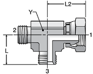 Parker K4 Swivel Nut Run Tees