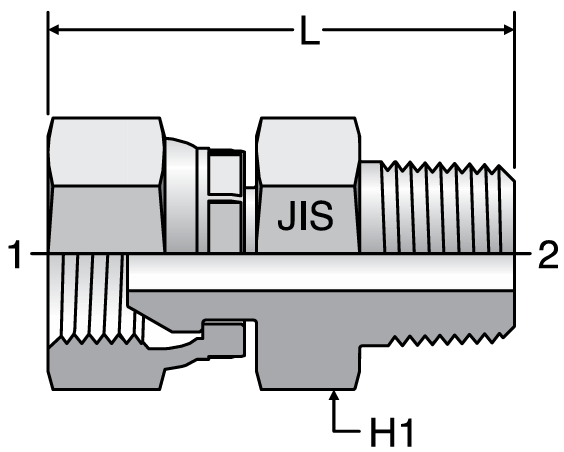 Parker JIS Swivel Male Connectors