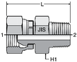 Parker F63P4: 60° Swivel / Male BSPT Connector