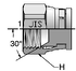 Parker FNMT4: JIS 30-Deg Cap