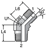 Parker 45° Male Elbows