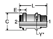 Parker F5OHQ4O Dual Seal Flange Connector