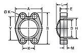 Parker FCC Code 61/62 Flange Clamps, Captive