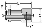 Parker G5HQ4O Dual Seal Flange Connector