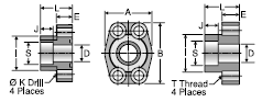 Parker W6Q Extended Weld Socket Block Connection, Tube