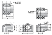 Parker W7EQ Weld Socket Block Elbow Connector, Pipe