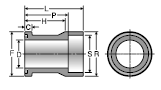 Parker W7HQ Weld Socket Flange Connector, Pipe