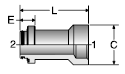 Parker W7HQ4O Dual Seal Flange Connector