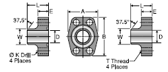 Parker WB1Q1 / WB3Q1 / WB5Q1 Code 61 Weld Block Connector, Pipe 