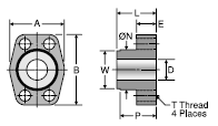 Parker WBT Code 61 Weld Butt Tank Adapter