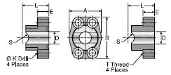 Parker WSD Code 61 Weld Saddle Block Connector