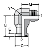 Parker XEQ1 Code 61 Flange 90° Elbow