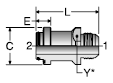 Parker XHQ4O Dueal Seal Flange Connector