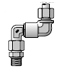 Parker DG106-M Double Elbow Metric Flareless