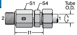 Parker DG102-R - EO Ball Bearing Rotary Straights
