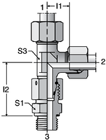 Parker EL-M-ED - EO Adjustable Assembled Swivel Run Tees
