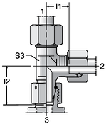 Parker EL - EO Assembled Adjustable Swivel Branch Tee