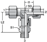 Parker ET-M-ED - EO Assembled Adjustable Swivel Branch Tee