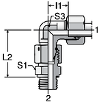 Parker EW-R-ED - EO-2 Assembled Adjustable Swivel Elbows