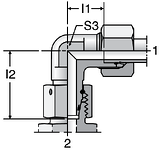 Parker EW - EO Swivel Nut Elbow