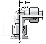 Parker EW - EO-2 Swivel Nut Elbow