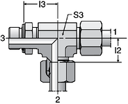 Parker LEE-M - EO-2 Adjustable Locknut Run Tees