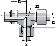 Parker LEE-R - EO-2 Adjustable Locknut Run Tees