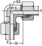 Parker W - EO-2 Elbow Unions