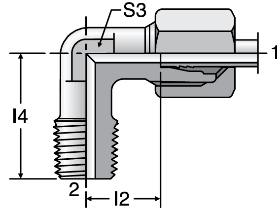 Parker WE-NPT - EO Male Elbows
