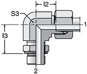 Parker WEE-M - EO-2 Adjustable Locknut Elbow