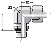 Parker WEE-OR - EO Adjustable Locknut Elbow
